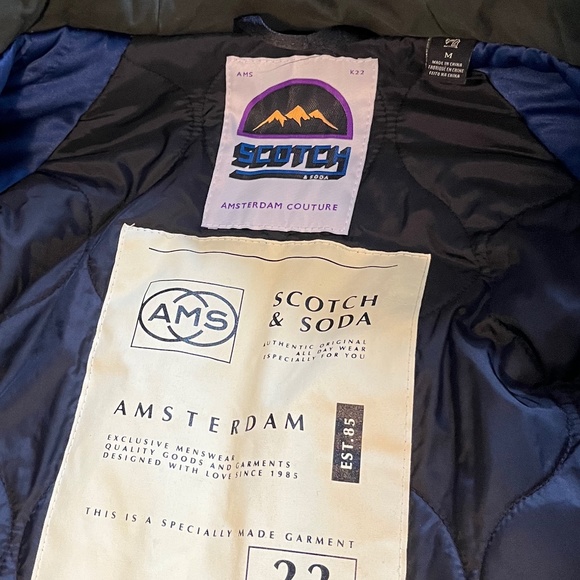 Scotch and Soda Men’s Army Green Winter Parka - Picture 7 of 8